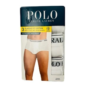 Polo Ralph Lauren Slip Herren Größe 3XL weiß 3 Stück klassische Passform Baumwolle mittlere Leibhöhe neu mit Etikett - Bild 1 von 8