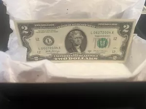 🍀$2 Bill 🎉BIRTHDAY NOTE🎉Uncirculated 🎉06-07-2004🎉 - Picture 1 of 3