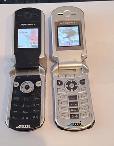 Set 2 Motorola V265 Alltel 1.5" TFT Color LCD 128x128 Pixel Flip Cellular Phone - Picture 1 of 6