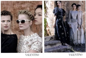 Valentino Turbeville 2012 Bette Franke Zuzanna Bijoch Maud Welzen revista anuncio - Imagen 1 de 2