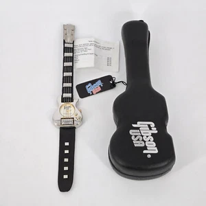 Gibson Nighthawk Guitar Watch 1996 Collectible w/ Case & Papers, New Battery - Picture 1 of 14
