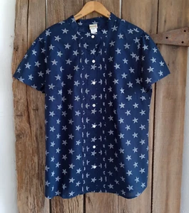 Boca Bay Navy Blue Starfish Button Up Top Womens Large Blouse Lightweight Cotton - Picture 1 of 6