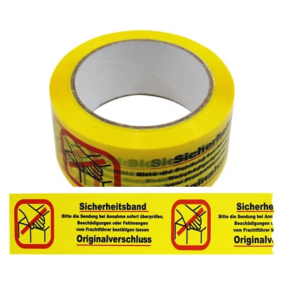 OLSHOP AG 36 x Klebeband "Sicherheitsband - Bitte die Sendung bei Annahme ... " Packband