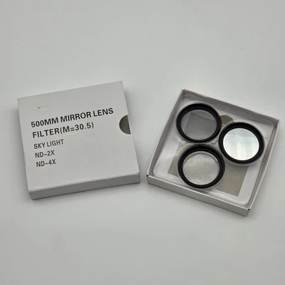 500mm Mirror Lens Filter set (M=30.5) Sky Light ND-2X ND-4X - Image 1 of 2