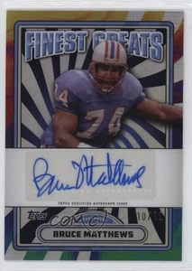 Refractor de derrames de petróleo Topps Finest Greats 2024/10 Bruce Matthews #FG-BM automático patio - Imagen 1 de 3