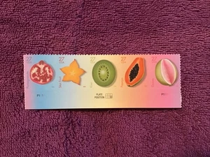 2008 Frutta Tropicale 4253-57 4257a Foglio Striscia di 5 Francobolli Attaccati MNH .27c - Foto 1 di 2