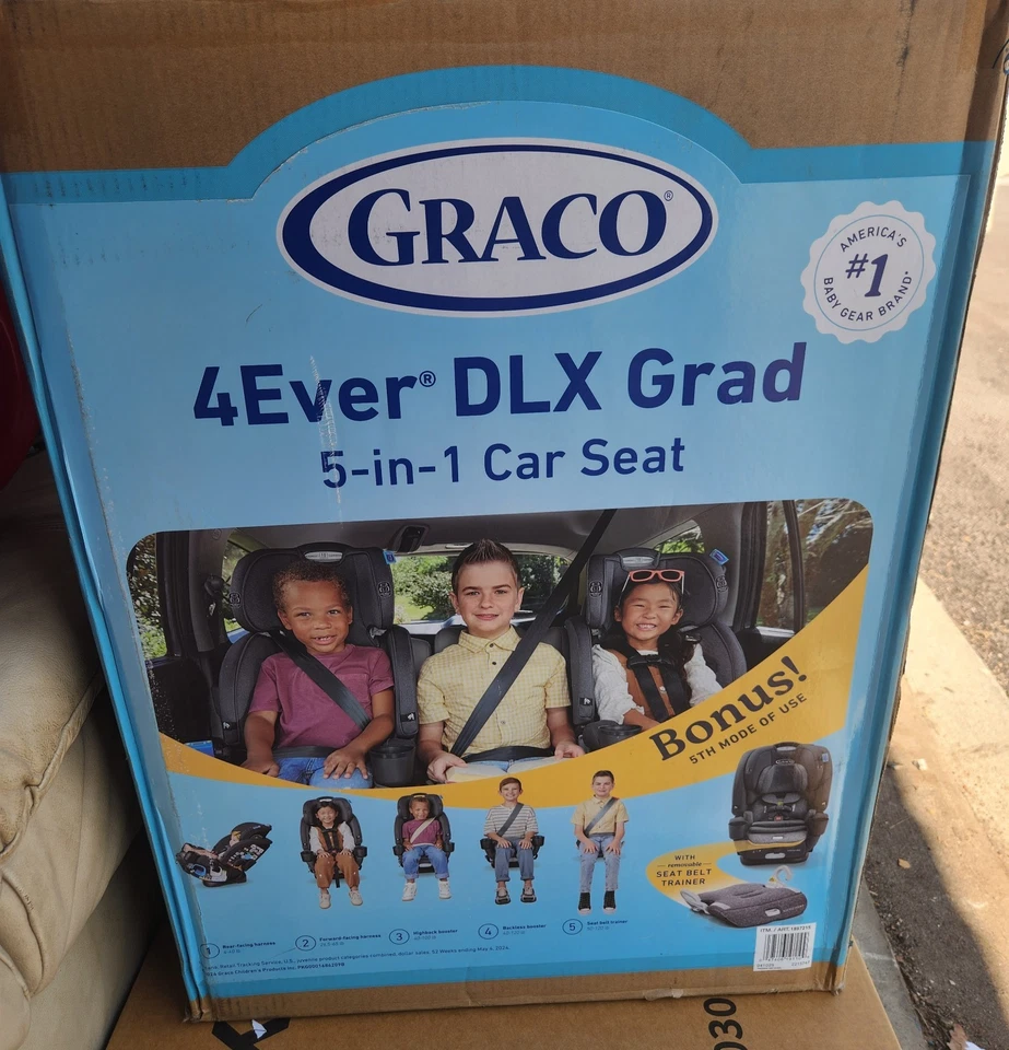 Asiento de coche convertible Graco 4Ever DLX grado 5 en 1 de bebé a niño pequeño - nuevo en caja.  Foto 1 de 3