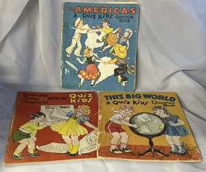 3x Quiz Kids Books ~ Yesterday Today with the Tomorrow ~ 1941 Saalfield - Picture 1 of 14