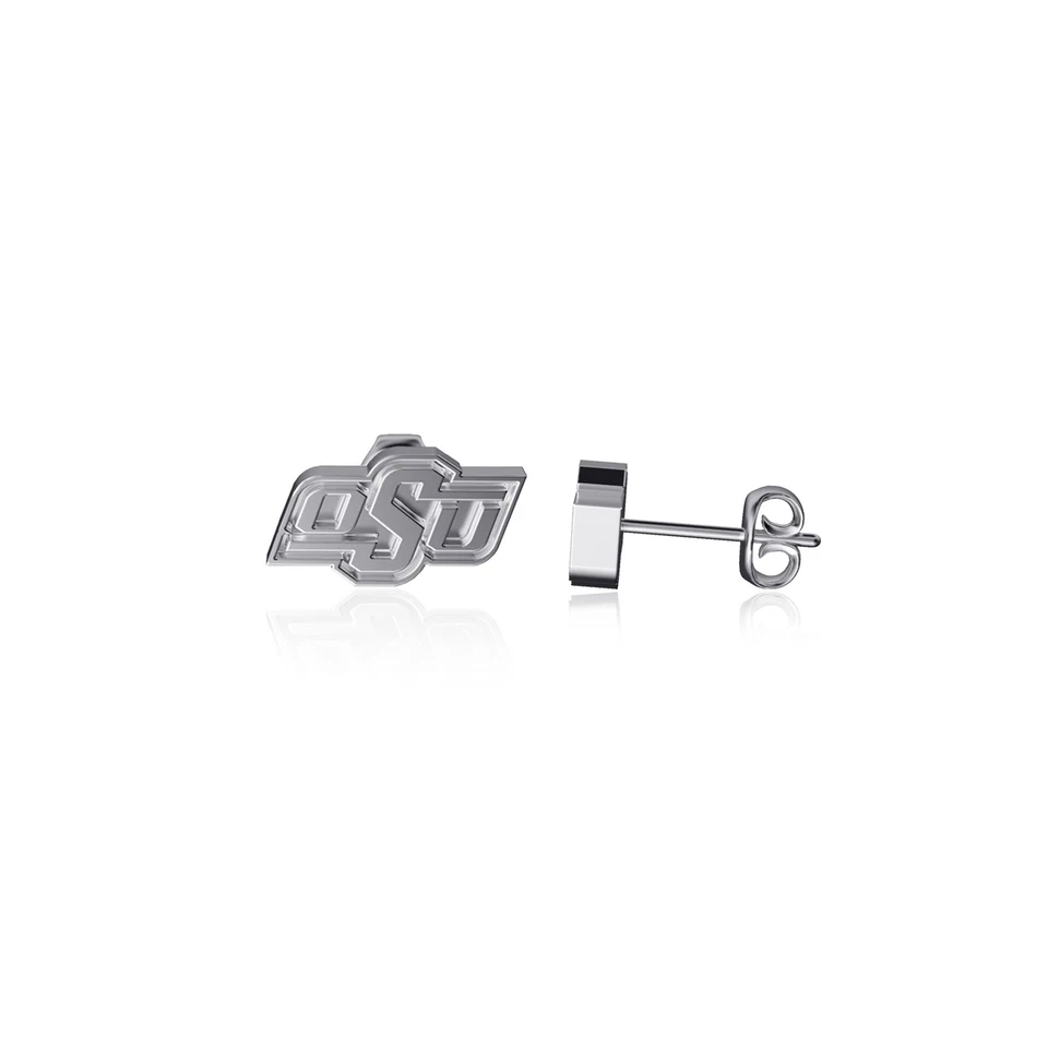 Pendientes Dayna Designs Oklahoma State Cowboys Team Logo Silver Post Foto 1 de 1