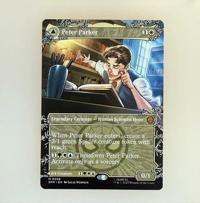 Magic the Gathering: Peter Parker (0208) (Borderless) Marvel's Spider-Man Reg NM - Image 1 of 2