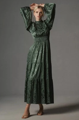 Anthropologie The Somerset Maxi Dress: Mock-Neck Edition MP PM new green color - Image 1 of 4