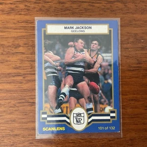 1986 AFL VFL Scanlens Football Card Mark Jackson Geelong - Picture 1 of 2