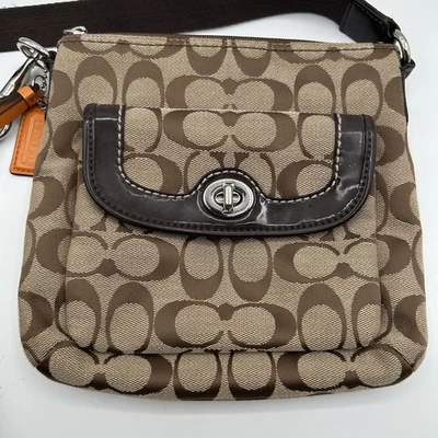 COACH Signature Jacquard PARK Swingpack Crossbody Purse Bag 49148 - Image 1 of 4