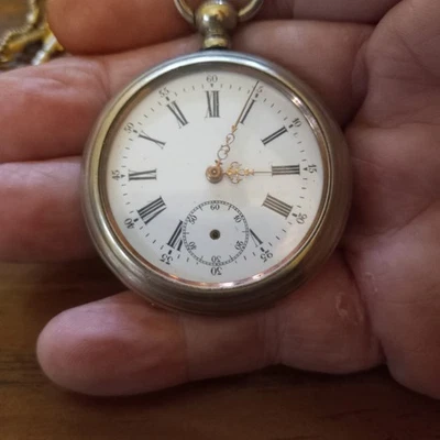 Key Wind Swiss Made Pocket Watch From About The 1880s Beautiful Dial Gorgeous... - Image 1 of 4