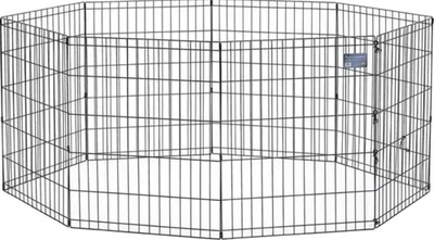 Bolígrafo de ejercicio MidWest Wire plegable para perros y gatos, negro, mediano: 30 pulgadas, caja abierta Foto 1 de 4