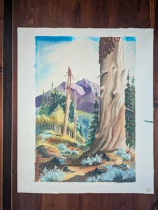Mid Century 1957 Orig. Landscape Watercolor Painting Signed Earl Pearson $29.95 - Picture 1 of 9