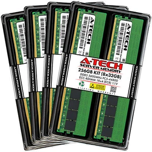 A-Tech 256GB 8x 32GB 1Rx4 PC5-44800R RDIMM DDR5 ECC REG EC8 Server Memory RAM - Picture 1 of 6