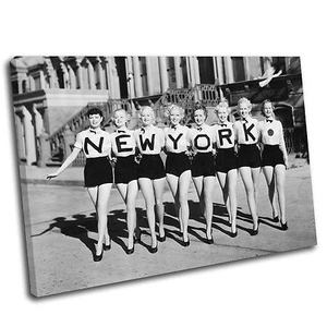 New York Mädchen Leinwand Wandbild Kunstdruck gerahmtes Bild 9 Galeriequalität - Bild 1 von 1