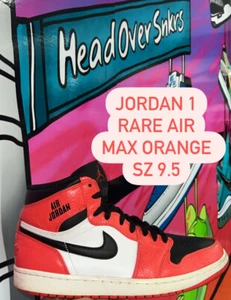 Nike Air Jordan 1 Rare Air Max Orange Vhtf Rare Vintage OG Authentic Mj 23 45 - Picture 1 of 1