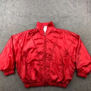 Vintage Mizuno Jacket Men XL Red Windbreaker Tennis Collection Warm Up Track - Picture 1 of 13