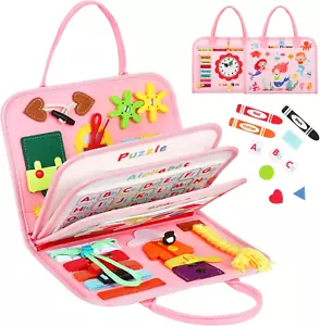 8 in 1 Toddler Busy Board for 1 Years Old, Montessori Toy Busy Book for Toddlers - Picture 1 of 12