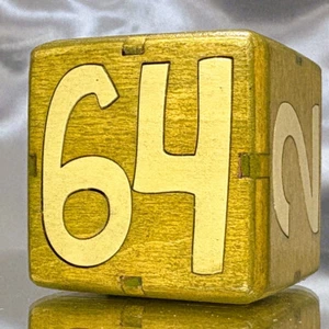 64.MOSS.LightGreen - Backgammon Doubling Cube - 36mm - Picture 1 of 9