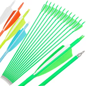 Archery 30" Carbon Arrows SP500 600 Feathers Hunting Compound Recurve Bow Target - Picture 1 of 22