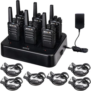 Retevis RT68 Walkie Talkies with Earpiece, Portable FRS Two-Way Radios Rechargea - Picture 1 of 12