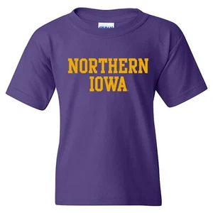 Northern Iowa Panthers Basic Block Youth T-Shirt - Purple - Picture 1 of 7