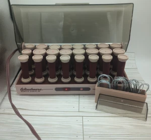 Windmere Gentle Curls 24 Velvet Hot Rollers Curlers Model SS-242R with Clips - Picture 1 of 12