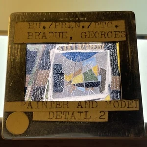 Georges Braque "Painter & Model" 35mm Cubism French Modern Art Slide - Picture 1 of 3