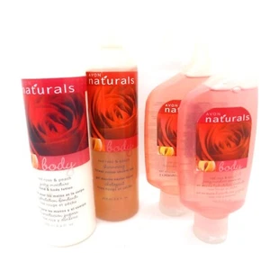 Avon Naturals Red Roses & Peach Shower Gel and Hand Cream NOS - Picture 1 of 4