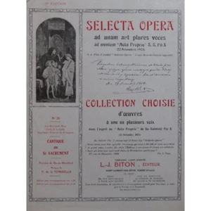 La Tombelle F. Canción Al San Chaqueta Canto Órgano 1910 - Imagen 1 de 4