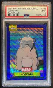 2024 Topps Chrome Marvel Lockjaw Blue Wave Refractor #16/150 PSA 9 - Picture 1 of 2