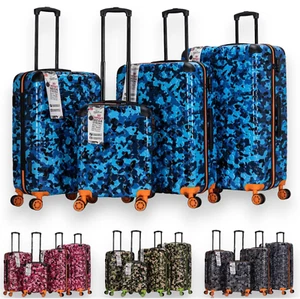 Eagle Lightweight 4 Wheel ABS Hard Shell Luggage Suitcase Cabin Bag With Pc Film - Picture 1 of 52