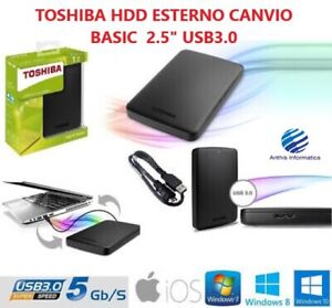 TOSHIBA HDD ESTERNO 1TB 2TB 4TB CANVIO BASIC 2.5" USB3.0