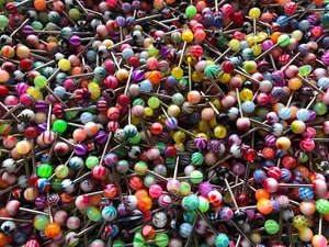 40x Wholesale Lot Random Mix Tongue Rings Body Jewelry 14g 5/8" FREE SHIPPING - Picture 1 of 6