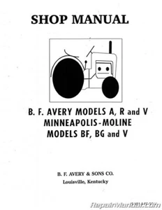 Minneapolis Moline BF BG V Tractor Service Manual - Picture 1 of 1