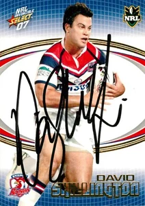 Signed 2007 Sydney Roosters NRL Select Invincible Card - David Shillington - Bild 1 von 3