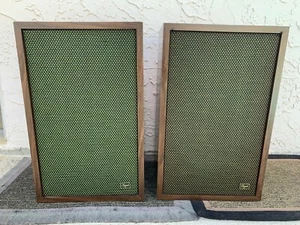 BOZAK B 301-CD Floor SPEAKERS Green Grilles Input 8 ohms Norwalk, Conn USA - Picture 1 of 10