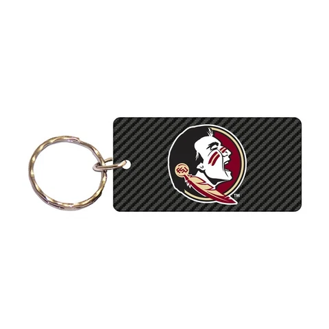 FLORIDA STATE SEMINOLES CARBON RECTANGLE ACRYLIC KEY RING NEW WINCRAFT Cover