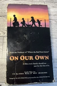 On Our Own VHS Movie Music By Alan Osmond W/The Osmond Boys. Cover Bent Up Read - Foto 1 di 6