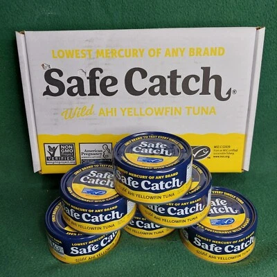 Wild Ahi Yellowfin Tuna 5 Oz canned Case Of 6 Cans By Safecatch EXP 10/2027 - Image 1 of 4