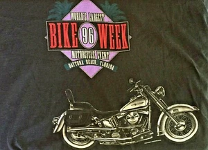 Camiseta De Colección Daytona Beach Florida Bike Week Motorcycle Event 1996 2XL Negra - Imagen 1 de 11