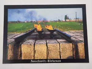 Auschwitz Birkenau railway ramp vintage 1992 postcard unposted - Picture 1 of 3
