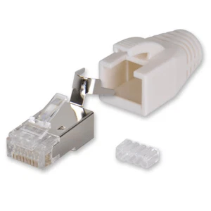 20 x Conector de red RJ45 Cat 6 6A 7 chapado en oro Crimp ayuda de introducción protección contra arrugas - Imagen 1 de 4