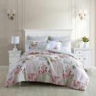 Laura Ashley Bedding And Bath 7 Pcs King Size Comforter Set Red Bedroom Linen