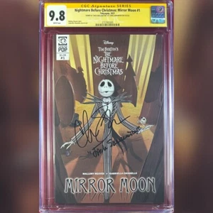 NIGHTMARE BEFORE CHRISTMAS MIRROR MOON #1 CGC 9.8 SS SIGNED BY CHRIS SARANDON - Picture 1 of 1