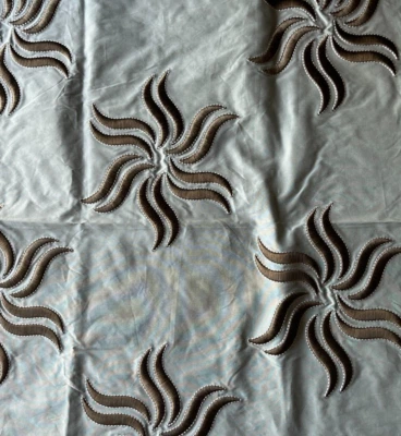 Ground Works Starburst Silk Aqua 24"x24" Fabric Remnant - Image 1 of 3