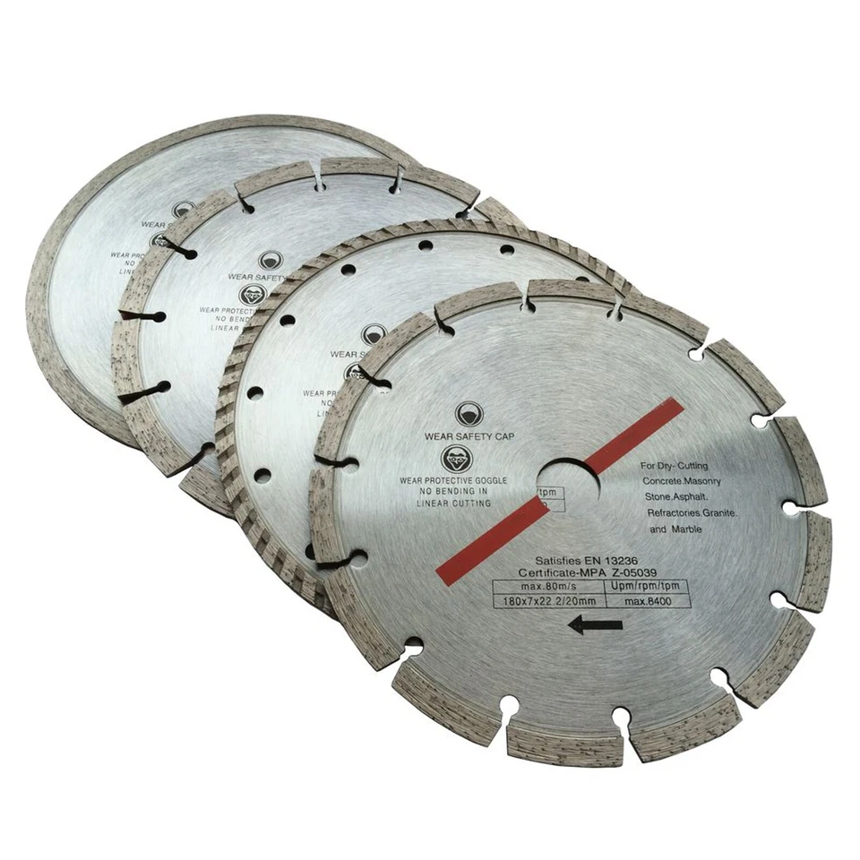 WEISCHER Diamanttrennscheibe Diamantscheibe 110-350 mm Beton Turbo Fliese Granit Universa